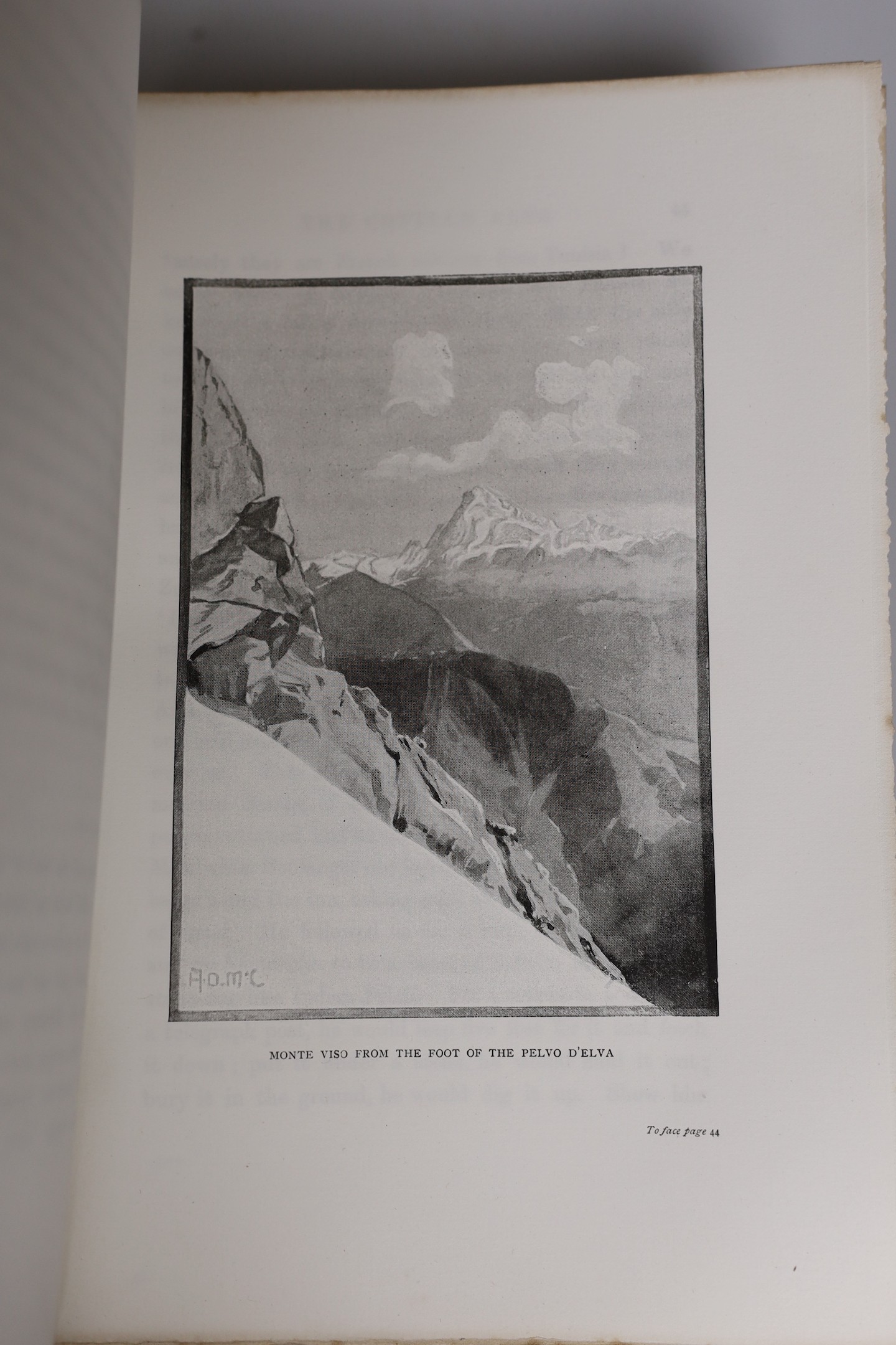 Whymper, Edward - Scrambles Amongst the Alps in the Years 1860-69, 2nd edition, 8vo, blue morocco gilt, John Murray, London, 1871 and Conway, Sir William Martin - The Alps from End to End, illustrated by A.D. M’Cormick,
